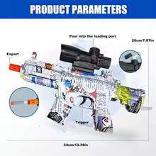 2PCS HIGH SPEED RECHARGEABLE GEL BLASTER GUN